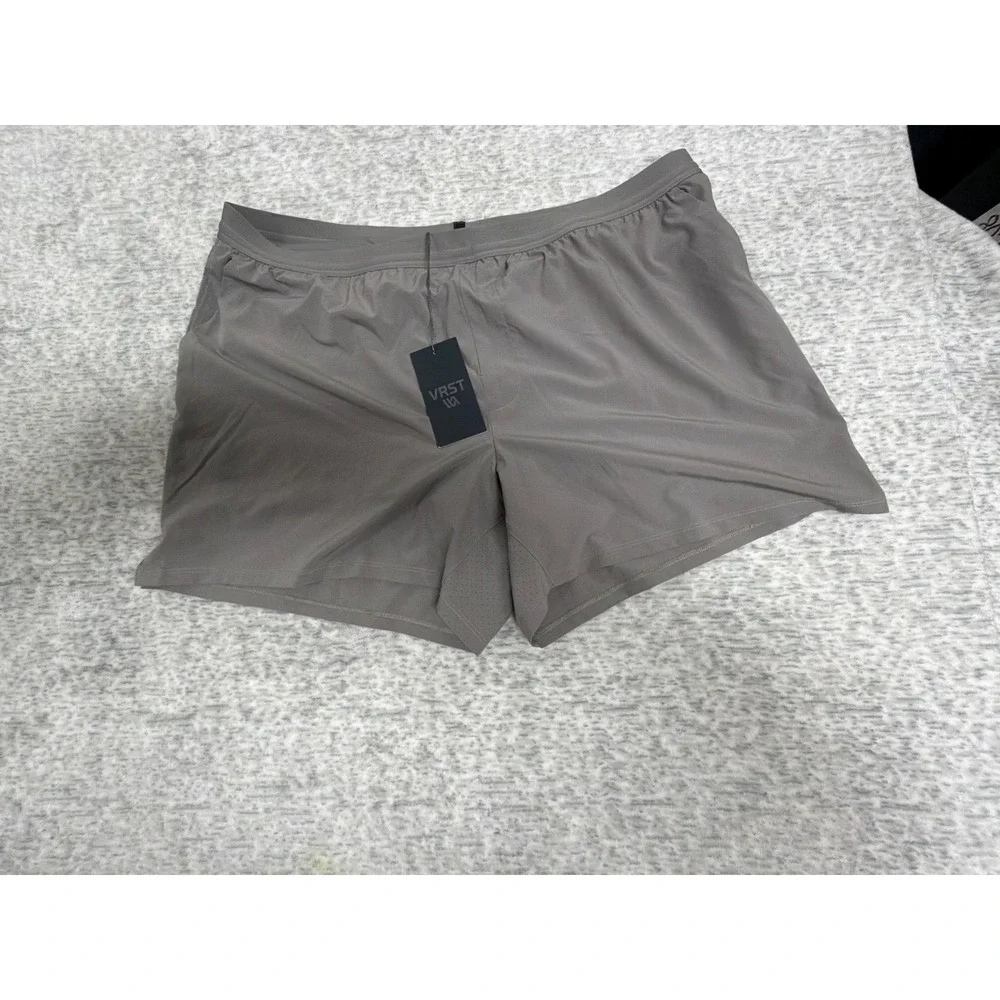 VRST MENS‎ 5 INCH ACCELERATE SHORTS SILVER SHADOW XXL MOISTURE WICKING NWT